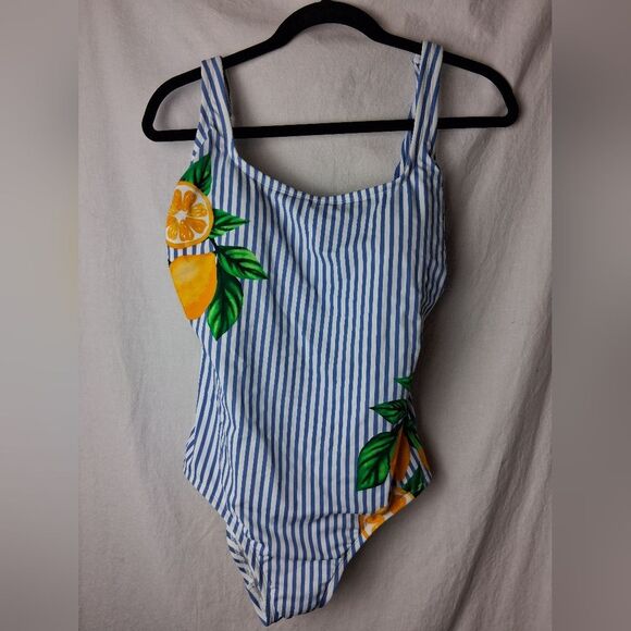 Kona Sol Blue and White Swimsuit Large - Picture 1 of 4